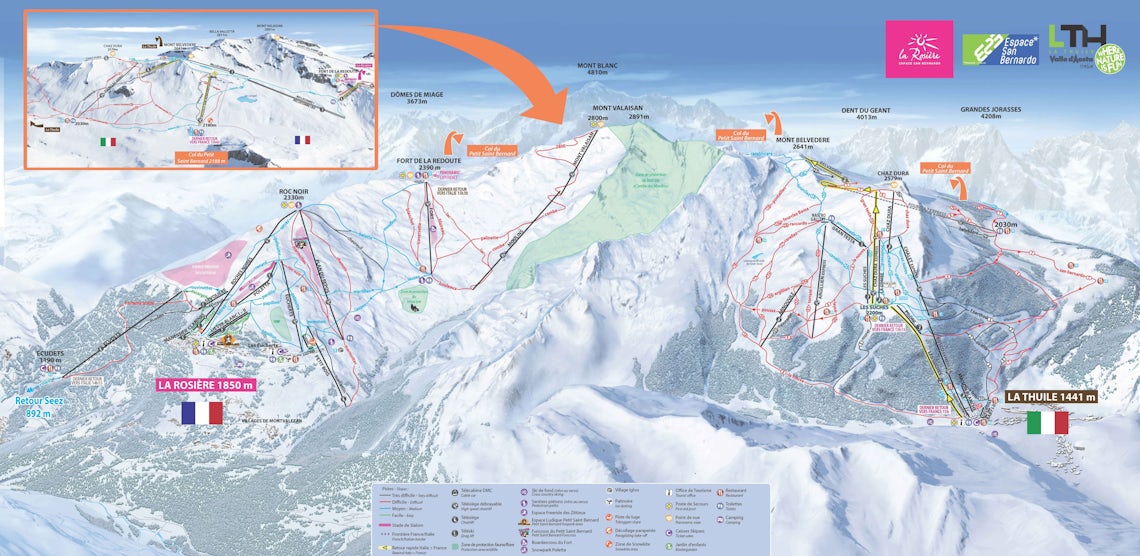 Piste Map — La Rosière | OVO Network